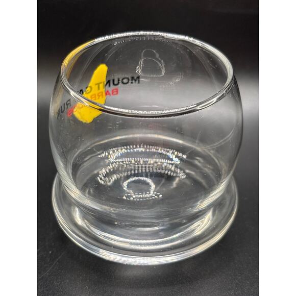 Vintage Mount Gay Rum No Spill Wobbly Bottom Glass Refined Eclipse Barbados - Picture 2 of 4